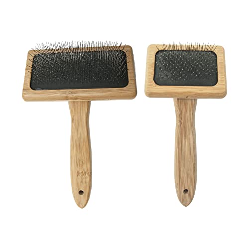 YWNYT 2pcs Wool Carders, Dog Brush Grooming Pet Slicker Brush Wood Wool Carding Brushes Needle Felting Tools for Dogs Cats