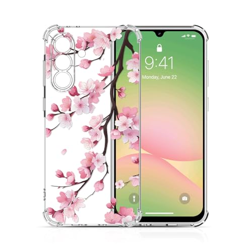 Xkladz Coque Transparente pour Samsung Galaxy A57 5G, Silicone TPU Bumper Housse pour Filles Femmes Garçons, Motif Mignon Floral Anti-Choc HD Clair Étui Protection...