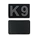 uuKen PVC Gray K9 Patch 3x2 inches with Hook Fastener Back for Dog Collar Vest Harness Clothes Bags Backpacks