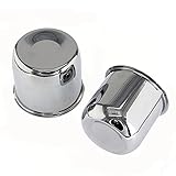 4 Pack Chrome Steel Center Caps Push Thru for Trailer Wheel Rims 4.25' Center Bore