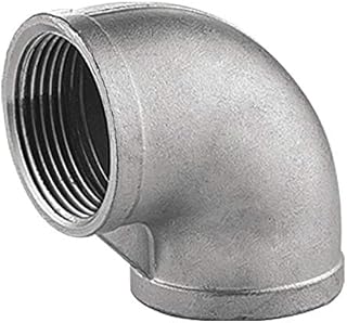 304 Stainless Steel Elbow, 90 Degrees, FNPT, 1/2 in Pipe Size - Pipe Fitting-Each