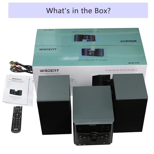 image for WISCENT Hi-Fi System, Stereo Shelf System for Home with Bluetooth, CD 