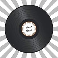 Guest Book : Retro/Vinyl/Party Guest Book 110 Pages (square Size) 1693880156 Book Cover