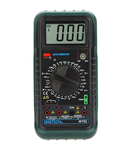 MASTECH MY62 Handheld Digital Multimeter DMM w/Temperature Capacitance & hFE Test
