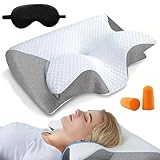 Almohada Neckhaven, Almohadas Cervicales De Espuma Viscoelástica, Almohada Refrescante para Hostelería, Almohadas para Ronquidos Y Apnea del Sueño, Almohadas Cervicales Ortopédicas Y Ergonómicas para