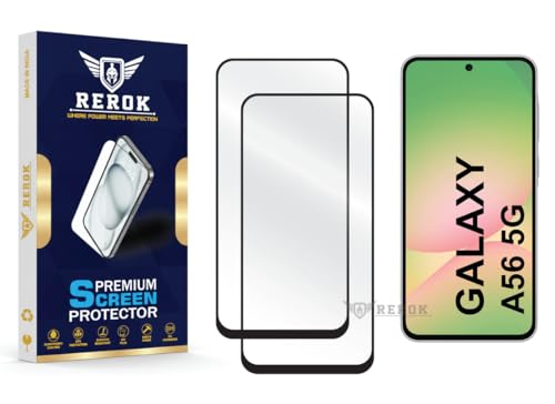 Image of Gorilla Tempered Glass Screen Protector Compatible with Samsung Galaxy A56 5G [Pack of 2] | Edge-to-Edge, Bubble-Free, Case Friendly, Easy Installation Kit