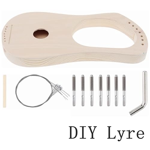 image for Unknown OriGlam Lyre Harp 7 String DIY Kit, Make Your Own Bass Wood, L