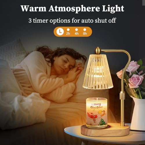 Candle Warmer Lamp with Timer Dimmer Adjustable Height