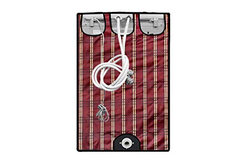 Image of Stylista Washing Machine Cover Compatible for LG 8 kg T9077NEDL1 Fully-Automatic Top Load Plaid Red