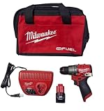 Milwaukee 2504-21 M12 FUEL CP Brushless Lithium-Ion 1/2 in. Cordless Hammer Drill Driver Kit (2 Ah)