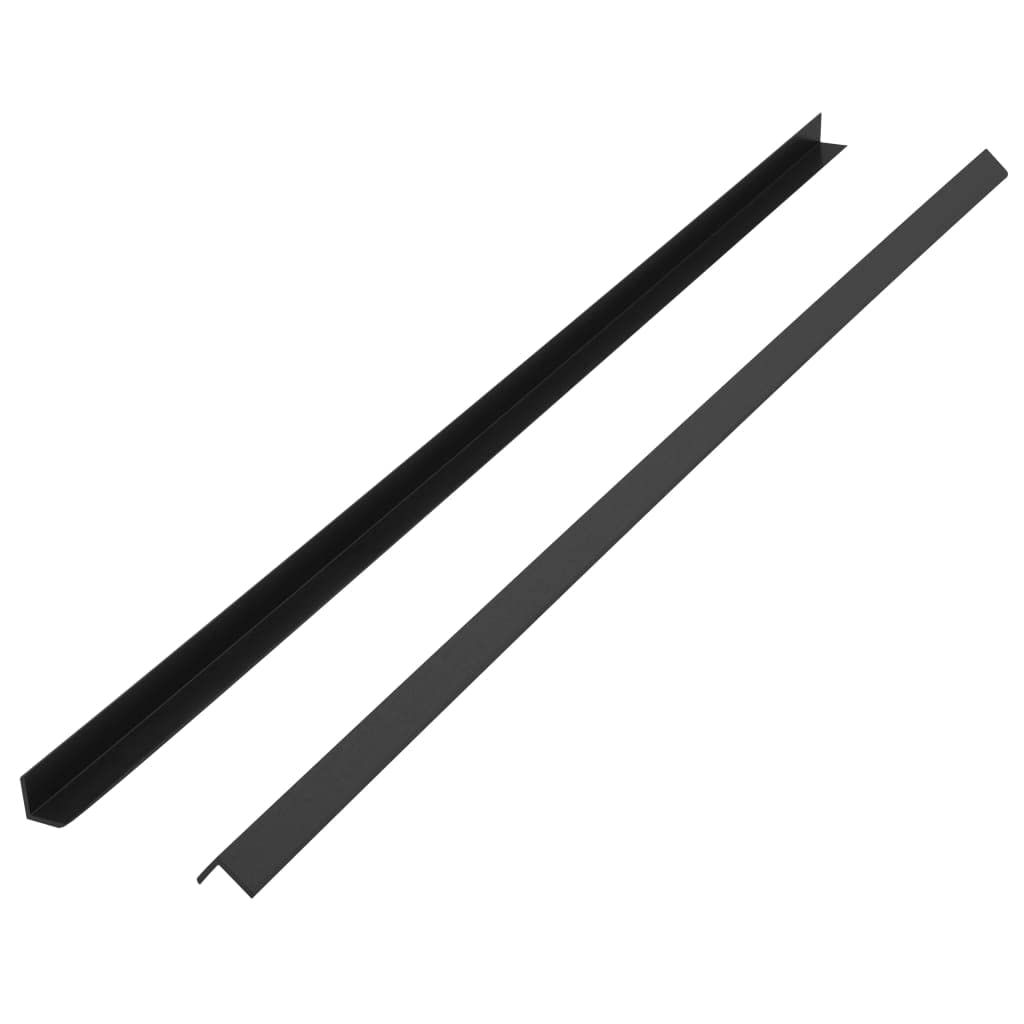 Materiały budowlane 5 szt. listwy tarasowe WPC 170 cm, czarne okucia