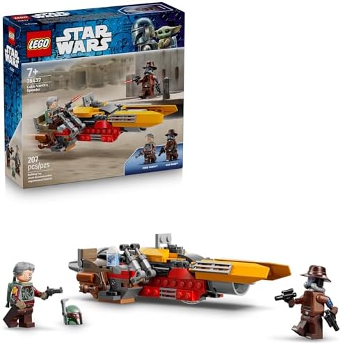 LEGO Star Wars Cobb Vanth’s Speeder Building Toy for Boys & Girls - Pretend Play Space Vehicle for Kids & Fans, Ages 7+ - Includes Cobb Vanth & Cad Bane Minifigures - Gift Idea for Birthdays - 75437