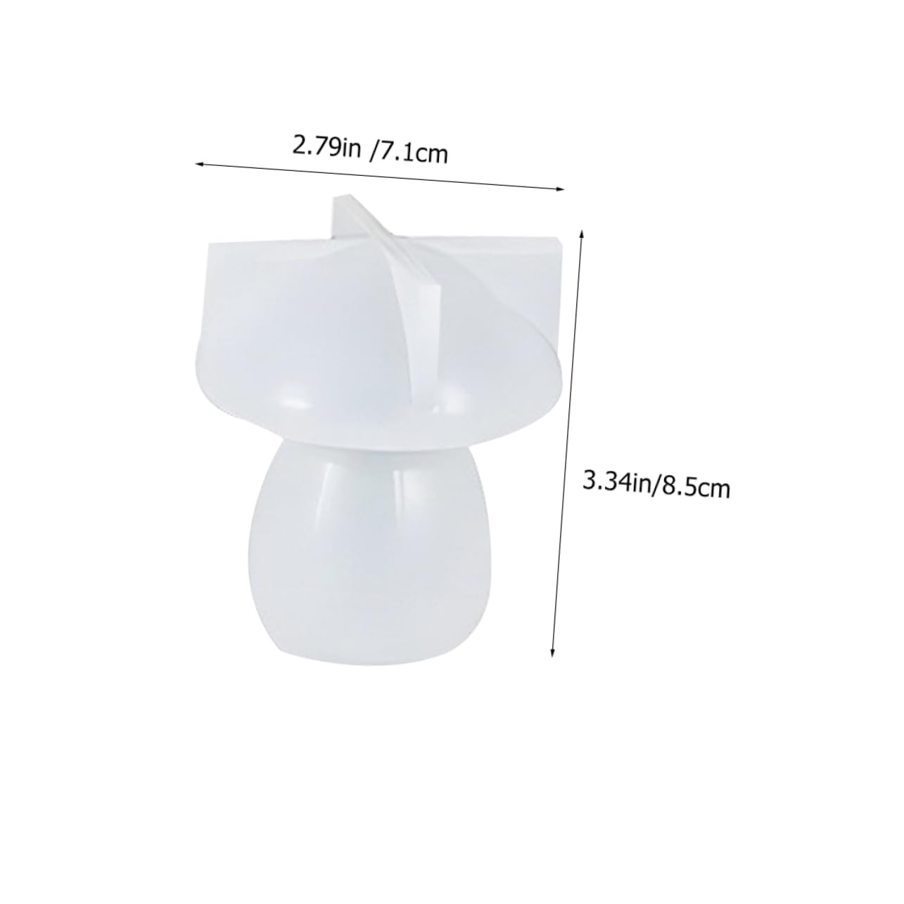 Stampo in Silicone a Forma di Fungo 7 Pezzi per Gioielli e Resina | Bianco, Riutilizzabile, Set Pratico per DIY e Ufficio, Modello Decorativo per Vassoio e Colata