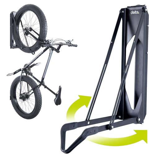 Image of Pivot Bike Storage Rack by Delta Cycle - Bike Rack Garage Wall Mount Swivels to Save Space - No Lifting Required Vertical Bike Rack - Indoor Bike Storage Wall Hanger Holds Up to 100 lbs