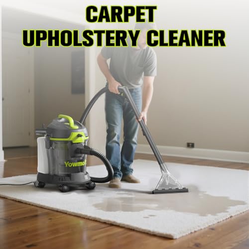 Image of Extractor Vacuum Car Detailing, 4 Gallon Car shampooer Interior Cleaner, 5.5 Peak HP Wet Dry Upholstery Shampoo Vacuum Cleaner, 3 in 1 Carpet Extractor for Home /Shop (YDWM4-S)