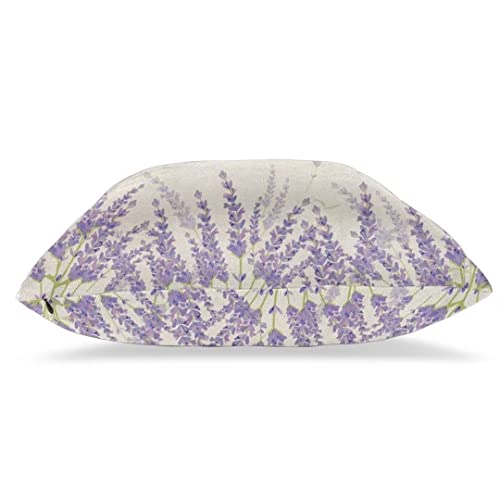 Sunshineyan Spring Lavender Pillow Cover 18X18 Set Of 2, Farmhouse Purple Lavender Floral Throw Pillow Covers Watercolor Flower Linen Cushion Cases For Home Sofa Outdoor Decor #TOP2