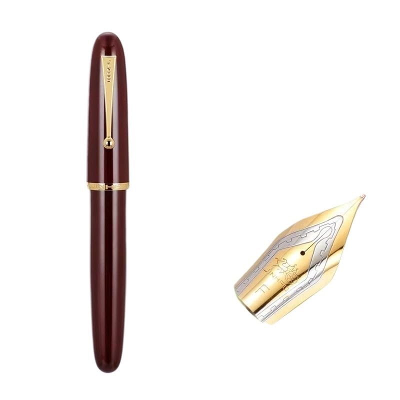 Stylo-plume bordeaux avec pointe M de 0,7 mm pour écriture confort