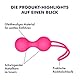 EIS, Liebeskugeln’Work Out’, Ø 3 cm, hautfreundliches Silikon mit Rückholband, 61 g, rot