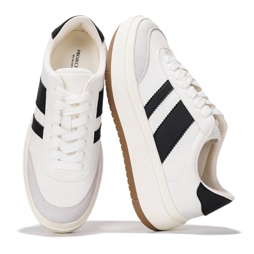 Project Cloud Platform Sneakers for Women - Lightweight Memory Foam Insole Womens Sneakers - Non-Slip Fashion Sneakers for Women Footwear - Women's Fashion Platform Shoes (Nita)