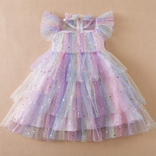 NNJXD Little Girl Tutu Dress Tulle Ruffles Flower Girls Wedding Party Dresses2