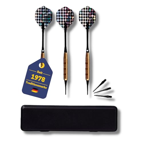 BEST SPORTING - BEST SPORTING Safety Dartpfeile Cavalier, 3 Stück à 16, 18 oder 20g, Messing, inklusive Ersatzspitzen und Etui, Gewicht:20 g