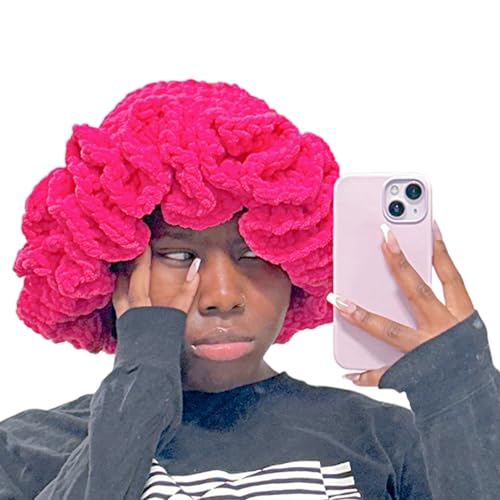 Chapeau surdimensionné chaud en coton tricoté pour balades d'hiver