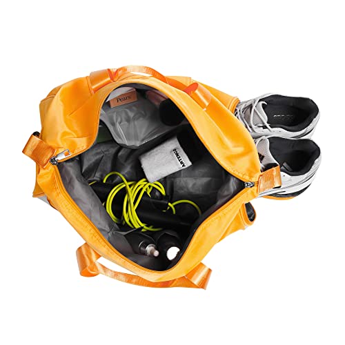 Image of Furn Aspire Lightweight Waterproof Sports Fitness Gym Duffel Yoga Weekend Travel Bag with Separate Shoes Compartment & Wet Pocket Men & Women (I. Yellow)