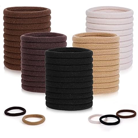 ZHIYE 50 Pcs Seamless Hair Ties Cover