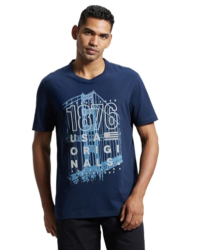 Image of Jockey US81 Men Super Combed Cotton Rich Graphic Printed Round Neck Half Sleeve T-Shirt