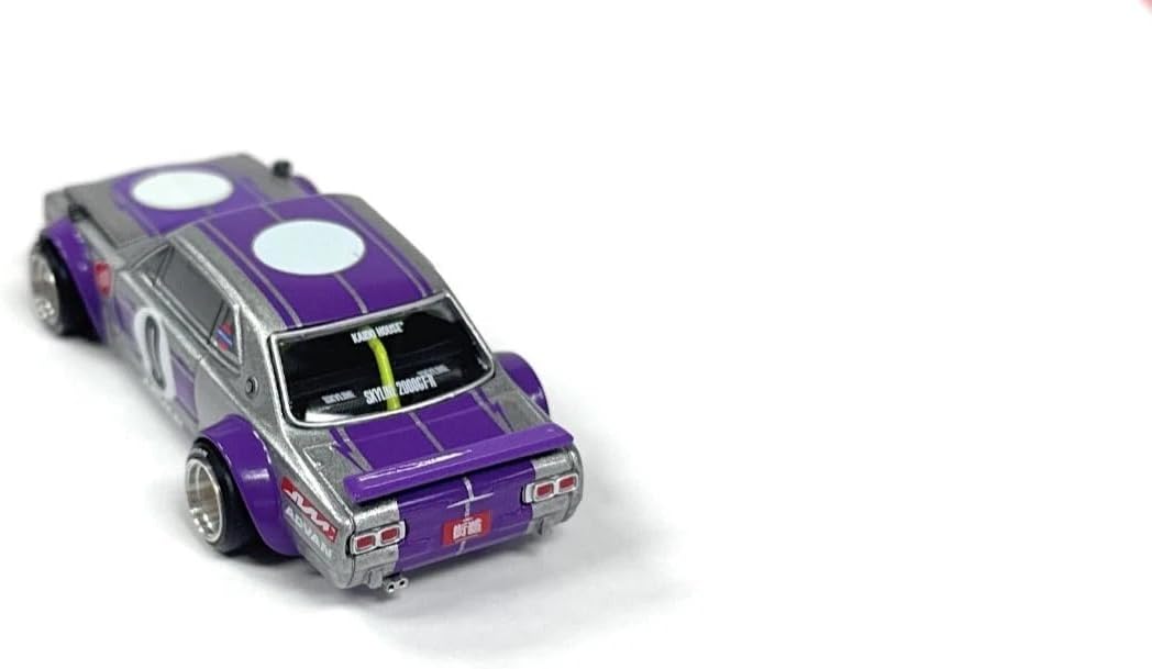 Diecast Model Car Compatible with Kaido House x Mini GT 1:64 Nissan Skyline 2000GT-R (KPGC10) Kaido Works V1 Silver Limited Edition KHMG165