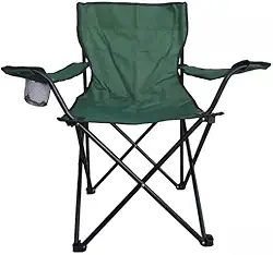 Cadeira Camping e Pesca Dobrável Com Porta Copos e Bolsa 120kg (Verde)