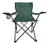Cadeira Camping e Pesca Dobrável Com Porta Copos e Bolsa 120kg (Verde)