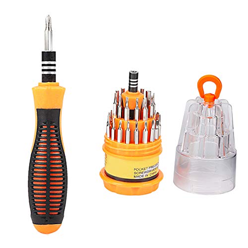 Harita 31 in 1 Precision Screwdriver Set with Slotted, Phillips, Torx& More Bits, Non-Slip Magnetic Electronics Tool Kit for Repair iPhone, Android, Computer, Laptop, Watch, Glasses, PC etc