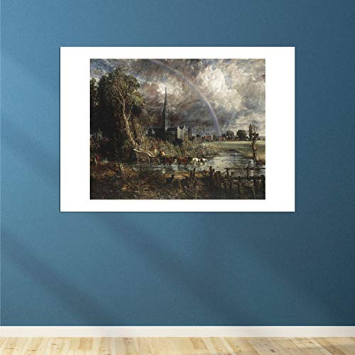 Affiche encadrée John Constable Salisbury Cathédrale Storm format grand mat - 4