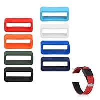 AHQiZFX 8 Stk Schlaufe Ersatz Uhrenband,Silikon Uhrenarmband Schlaufe 16mm,Silikon Uhrenarmband Halter,Uhrenarmband Befestigungsringe,Armband Schlaufe Halter,Uhrenarmband Halter Schlaufen,für 16mm