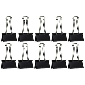 Rapesco FBC410B1 41 mm Foldback Clips, Black, Pack of 10