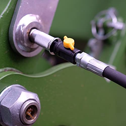 UMETA SnapStar mit Druckentlastungs-Ventil, Fettpresse Mundstück, Hochdruck Kupplung, Greifkupplung für alle Hydraulik-Schmiernippel, M 10x1mm