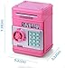 Stylebeauty Electronic Password Piggy Bank Cash Coin Can Money Locker Auto Insert Bills Safe Box Password ATM Bank Saver Birthday Gifts for Kids ( Pink )