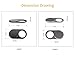 Webcam Cover Slide Metal Magnet Sliding Web Camera Cover slider for Laptops Macbook Pro HP iMac iPhone Cellphone-for Protecting Your Privacy-Strong Adhesive-6 packs(3black+3silver)