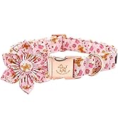 Elegant little tail Dog Collar with Flower, Christmas Dog Collar Gingerbread Man Dog Flower Colla...