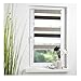 Produktbild Liedeco® Duo Rollo Klemmfix 90 x 160 cm braun/beige/weiß (BxH); transparent lichtdurchlässig stufenlos verstellbar; leichte Montage ohne Bohren; Doppelrollo zum Klemmen fürs Fenster