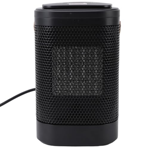 Calentador de Escritorio 1500W Calentamiento Rápido, Temporizador Oscilante de 70° Control Remoto Prevención de Vuelco Calentador Espacial para Dormitorio, Sala de Estar,