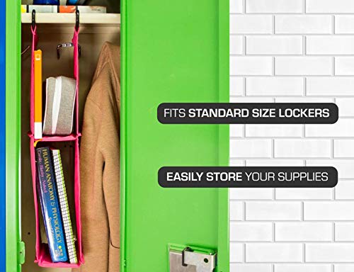 Lockermate Hanging Fabric Locker Shelf, Durable And Removable, Pink #TOP4