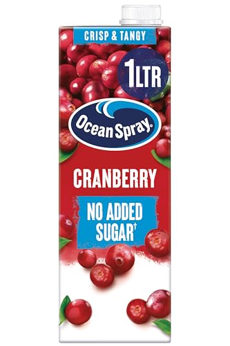 Ocean Spray Classic Cranberry Juice Drink - 1L - No Added Sugar - Natural Sweetened Fruit Juice - No Artificial Colours or Flavours - Low Calorie Drink
