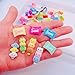 Bulk Assorted Resin Candy Pendant,Grandient 3D Gummy bear Charms for Jewelry Necklace Earrings Bracelet Art Craft Project Making (70pcs with hole)