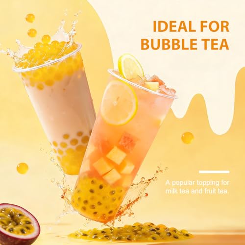Image of Soeos Passion Fruit Popping Boba, 6.6lbs (3Kg), Popping Boba Pearls