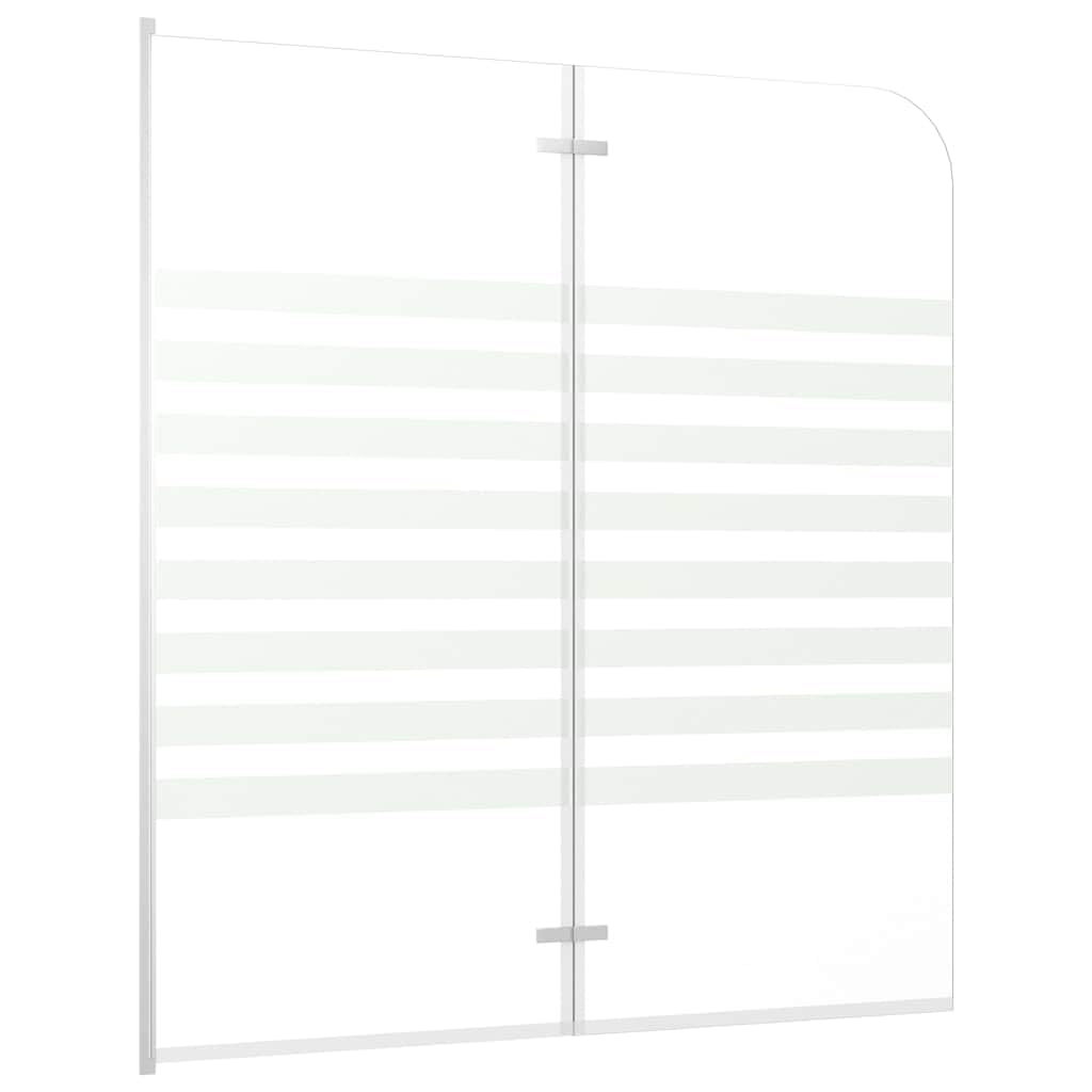 Mampara de ducha de cristal templado de 120 x 140 cm con perfiles de aluminio, mampara de ducha plegable para entrar en la ducha, separación de baño con protección contra salpicaduras, pared