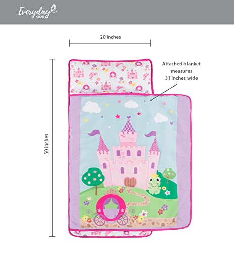 Everyday Kids 2000 Toddler Nap Mat With Removable Pillow -Princess Storyland- Carry Handle thumb #4