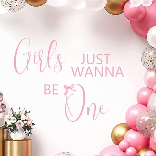 Vinilo decorativo rosa para cumpleaños de niña 1 año miniatura 6