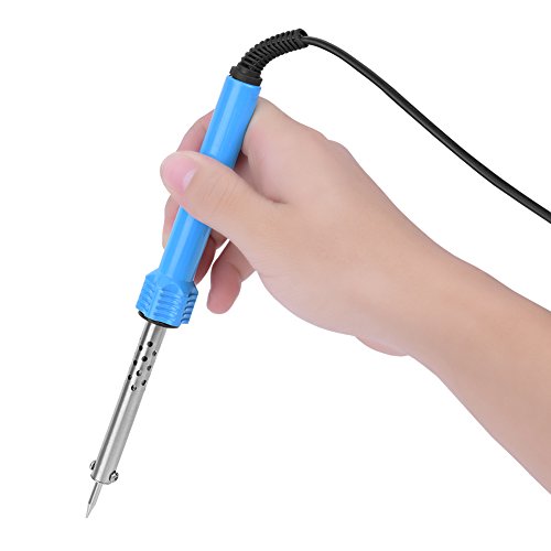 Tbest Fer A Souder,110V External Heated Electric Soldering Iron Gun Hand Solder Tool Kit Plug 60W Soldering Brazing Equipment Desktop and Peripherals (30w)